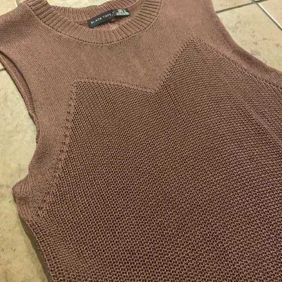 Black tape knit top. - Picture 3 of 5